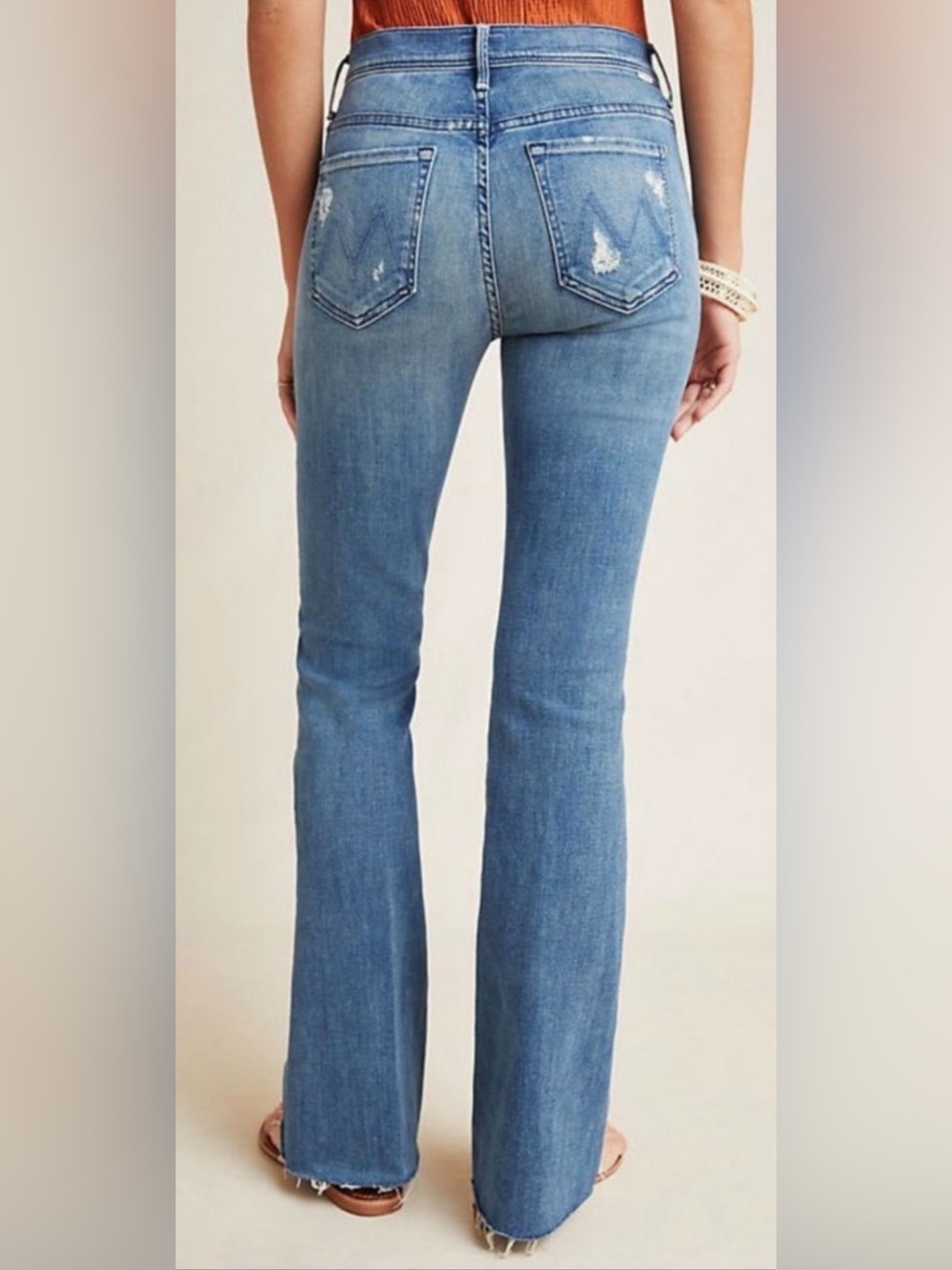 NWT MOTHER The Weekender Fray Jeans Graffiti Girl Wash 30 - Picture 4 of 16